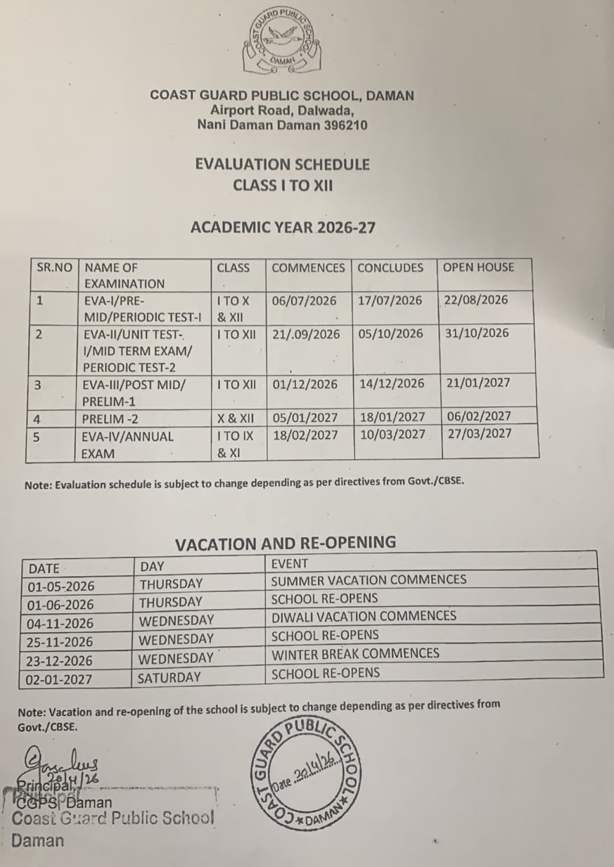 Examination Schedule